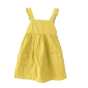 Baby Boden Yellow Polka Dot Spotty Cord Pinnie 12-18m